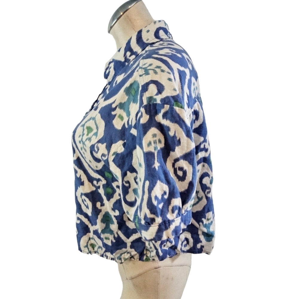 3/$25 Christian Siriano Size M Cropped Button Down Shirt - Picture 3 of 6